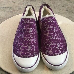 Womens COACH Beale Shearling Slip On Size 8B